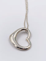 Sold-Tiffany & Co 925 Silver Large (22mm) Open Heart Necklace