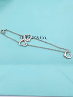 Sold-Tiffany & Co 925 Silver Elsa Peretti Open Heart Bracelet