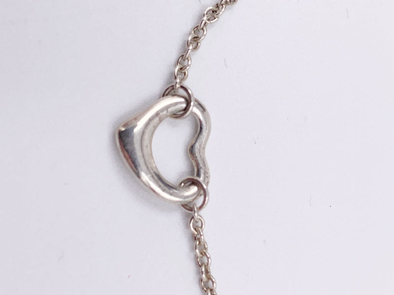 Sold-Tiffany & Co 925 Silver Elsa Peretti Open Heart Bracelet