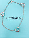 Sold-Tiffany & Co 925 Silver Elsa Peretti Open Heart Bracelet