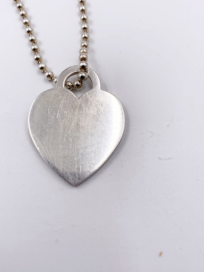 Sold-Tiffany & Co 925 Silver Return to Tiffany Heart Tag Necklace