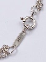Sold-Tiffany & Co 925 Silver Infinity Pendant with Double Chain Necklace