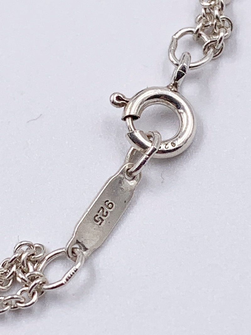 Sold-Tiffany & Co 925 Silver Infinity Pendant with Double Chain Necklace