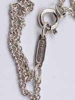Sold-Tiffany & Co 925 Silver Infinity Pendant with Double Chain Necklace