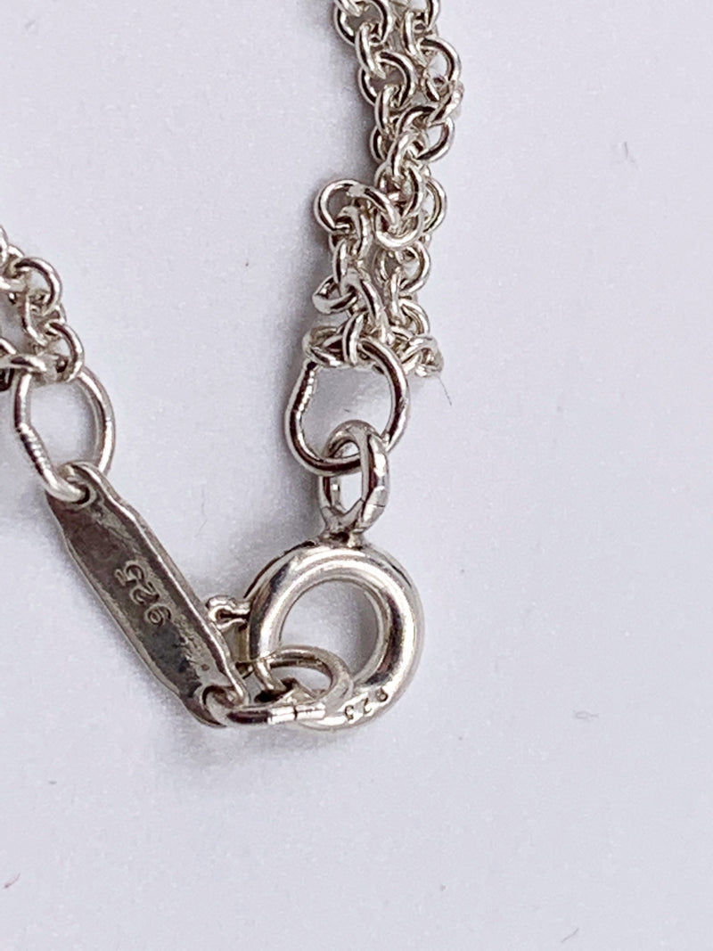 Sold-Tiffany & Co 925 Silver Infinity Pendant with Double Chain Necklace