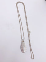 Sold-Tiffany & Co 925 Silver Return to Tiffany Oval Tag Necklace