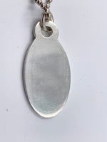 Sold-Tiffany & Co 925 Silver Return to Tiffany Oval Tag Necklace