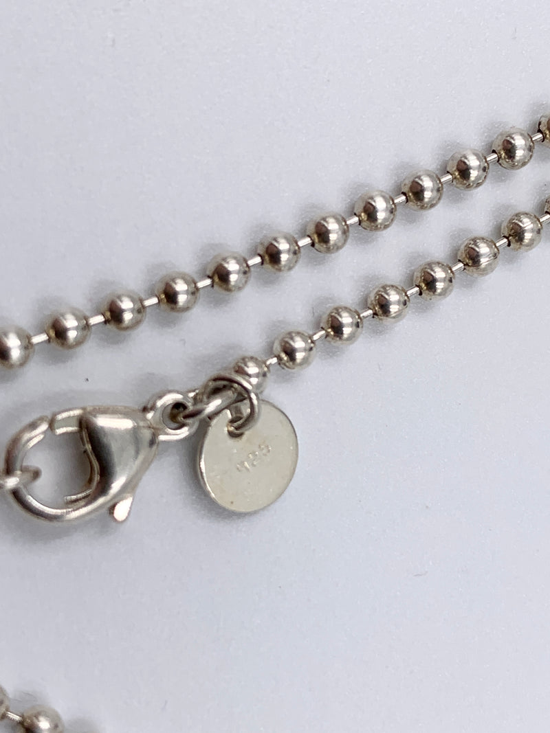 Sold-Tiffany & Co 925 Silver Return to Tiffany Oval Tag Necklace