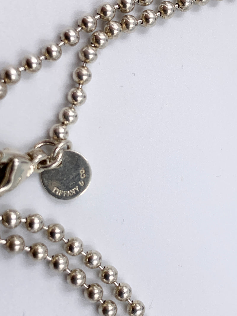 Sold-Tiffany & Co 925 Silver Return to Tiffany Oval Tag Necklace