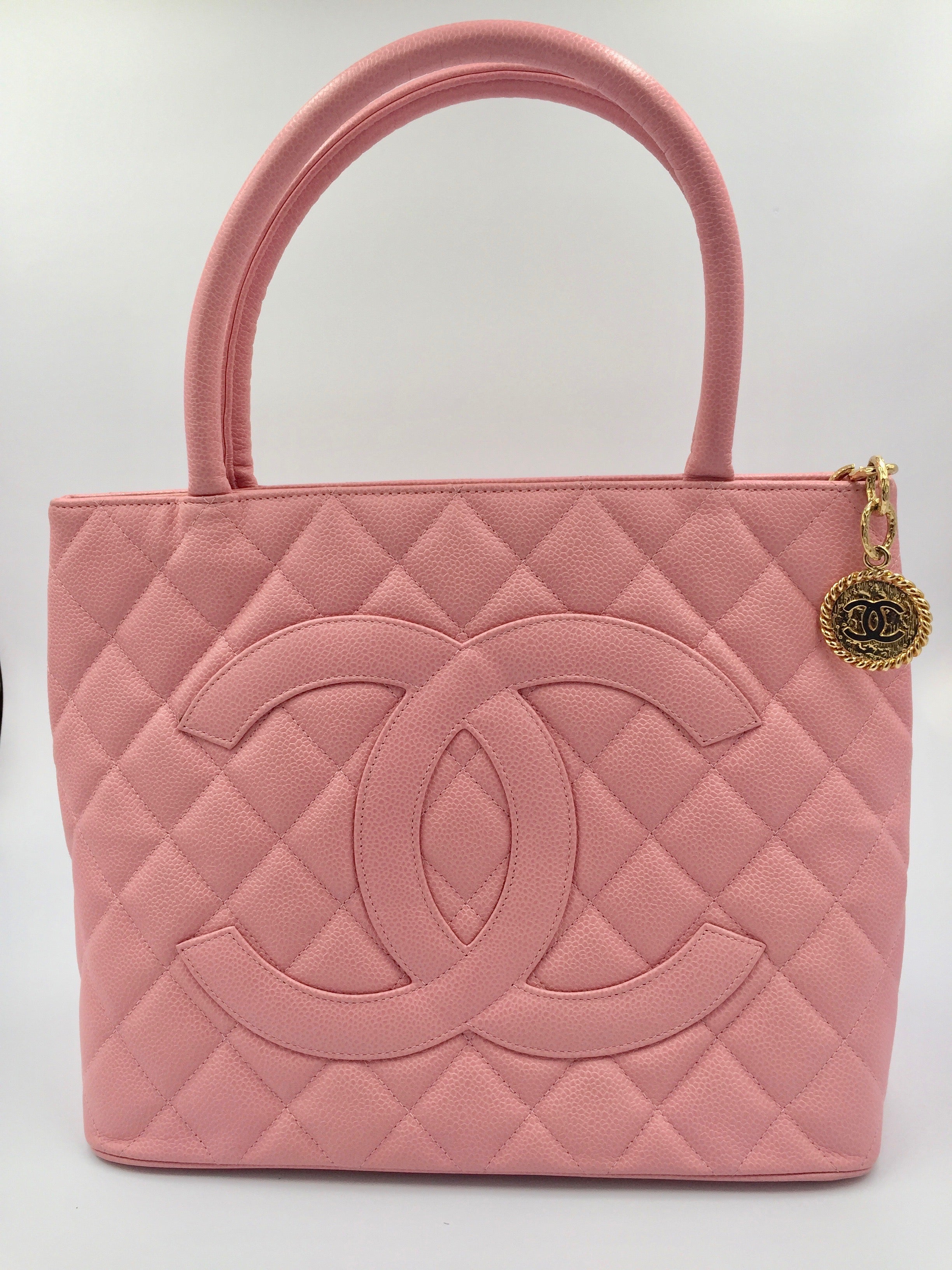 Chanel Caviar Quilted Medallion Tote Ivory