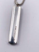 Sold-Tiffany & Co 925 Silver Bar Pendant with Necklace