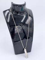 Sold-Tiffany & Co 925 Silver Bar Pendant with Necklace