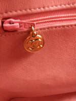 Sold-CHANEL Matelasse Medallion Tote Caviar Leather pink