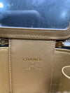 CHANEL Black Lambskin Leather threaded Pearl Crush Mini Vanity Case Chain Bag Gold Hardware