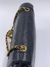 Sold-CHANEL Lambskin Vintage Single Chain Single Flap Crossbody Bag Black/gold