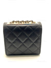 Sold-CHANEL Black Lambskin Mini Trendy CC Bag Gold Hardware