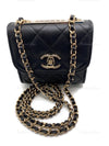 Sold-CHANEL Black Lambskin Mini Trendy CC Bag Gold Hardware