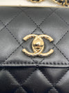 Sold-CHANEL Black Lambskin Mini Trendy CC Bag Gold Hardware