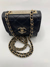 Sold-CHANEL Black Lambskin Mini Trendy CC Bag Gold Hardware