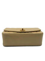 CHANEL Lambskin Small Diana Single Chain Single Flap Bag Beige Gold hardware