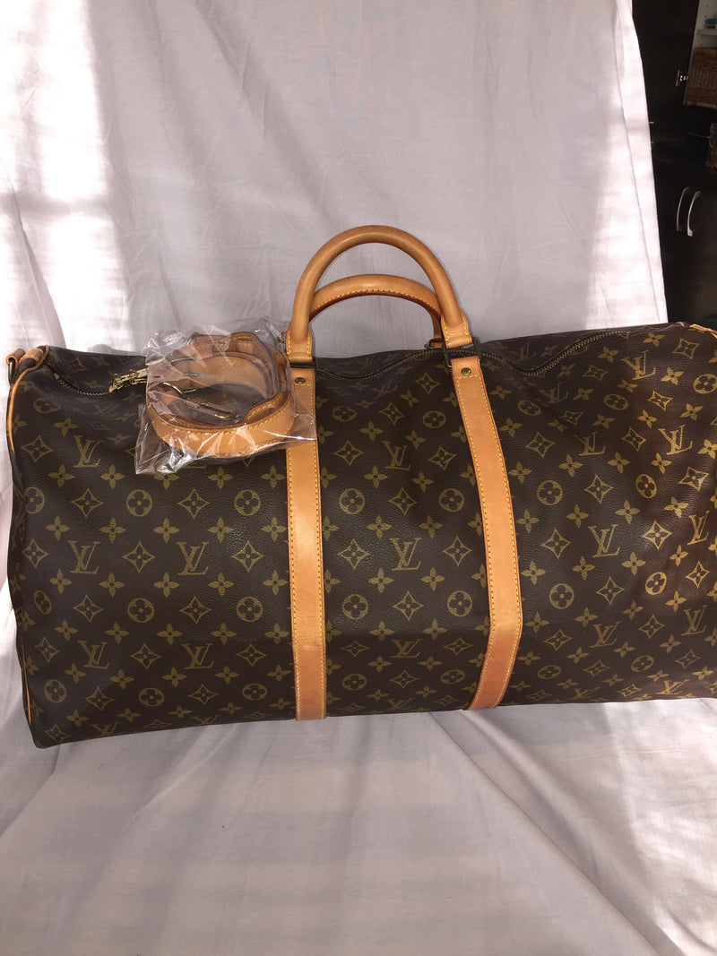 Authentic Louis Vuitton Monogram Keepall 60 Travel Boston Bag M41422 LV  J4672