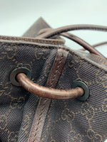 Sold-GUCCI GG Black/Brown Shoulder Tote Bag