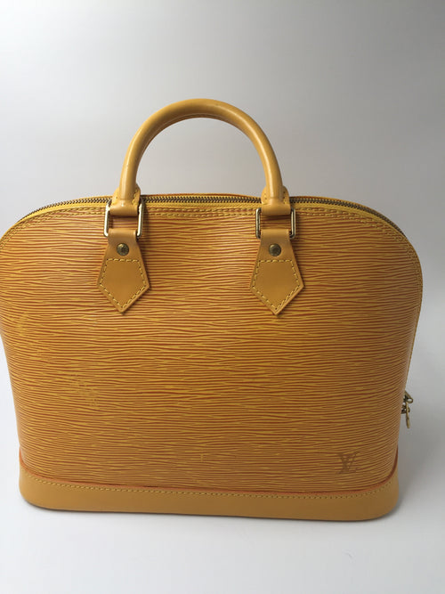 Sold-LOUIS VUITTON Epi Yellow Alma PM M52149