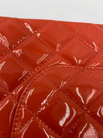 CHANEL Classic Double Chain Double Flap Pink Medium Shoulder Bag- Silver Hardware - Patent Leather