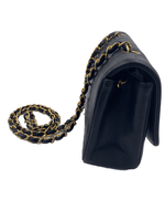 Sold-CHANEL Lambskin Small Diana Single Chain Single Flap Bag Black/gold K330