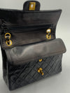 Sold-CHANEL Lambskin Small Classic Double Flap Bag Black/gold