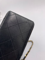 Sold-CHANEL Lambskin Small Classic Double Flap Bag Black/gold