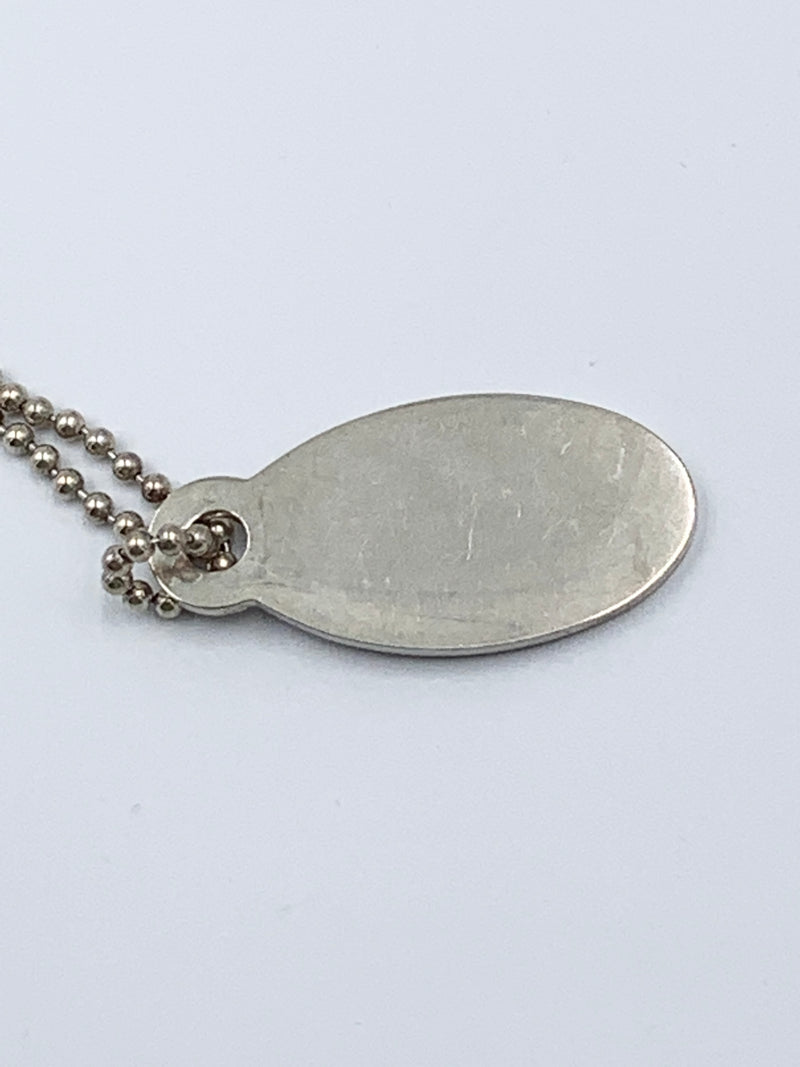 Sold-Tiffany & Co 925 Silver Return to Tiffany Oval Tag Necklace