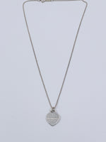 Sold-Tiffany & Co 925 Silver Return to Tiffany Small Heart Tag Necklace