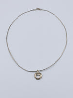 Sold-Tiffany & Co 925 Silver Open Heart Pendant Wire Necklace