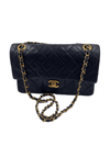 Sold-CHANEL Lambskin Small Classic Double Flap Bag Black/gold