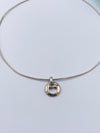 Sold-Tiffany & Co 925 Silver Open Heart Pendant Wire Necklace