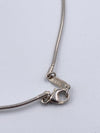 Sold-Tiffany & Co 925 Silver Open Heart Pendant Wire Necklace