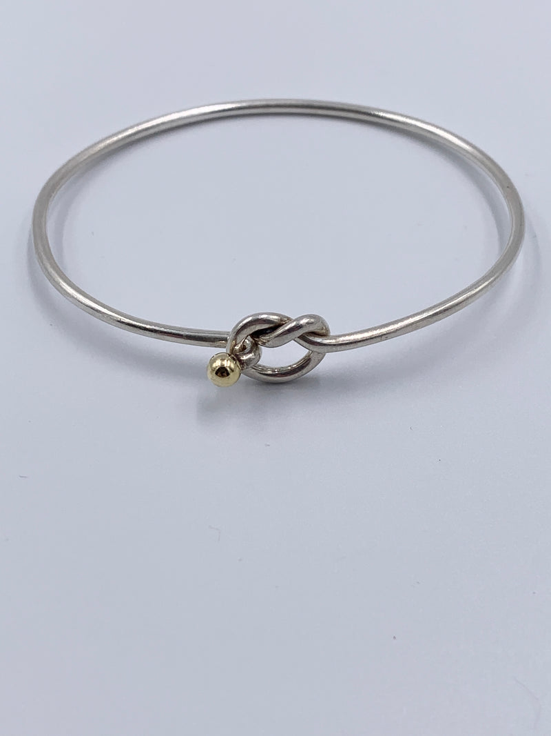 Sold-Tiffany & Co 925 (Silver) 750 (Gold) Love Knot Bangle