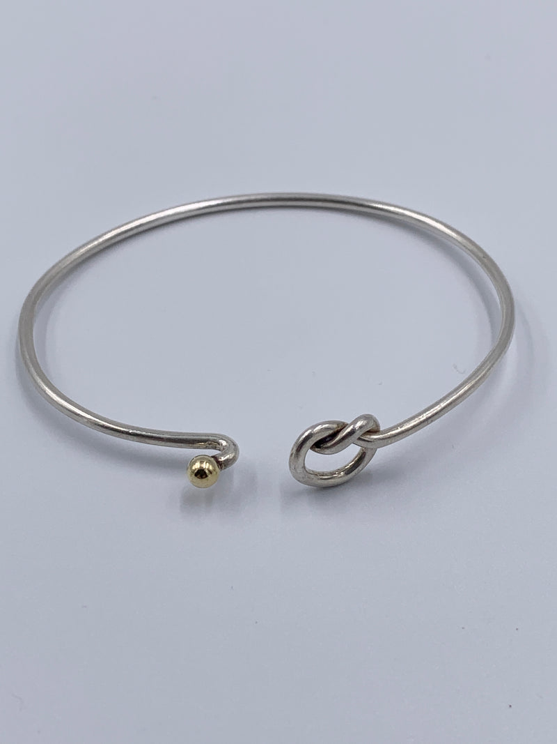 Sold-Tiffany & Co 925 (Silver) 750 (Gold) Love Knot Bangle