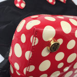 Sold-LOUIS VUITTON Monogram Kusama Vernis Dot Infinity Lockit MM Nylon Red M40681