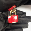 Sold-LOUIS VUITTON Monogram Kusama Vernis Dot Infinity Lockit MM Nylon Red M40681