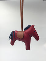 Sold-HERMES Rodeo GM bag charm red
