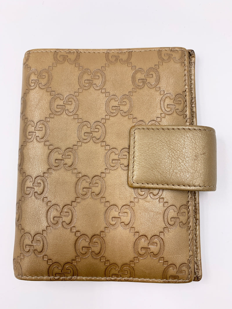 GUCCI GG Golden Brown 6-ring Agenda Planner