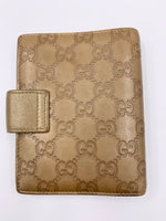 GUCCI GG Golden Brown 6-ring Agenda Planner