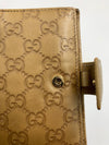 GUCCI GG Golden Brown 6-ring Agenda Planner