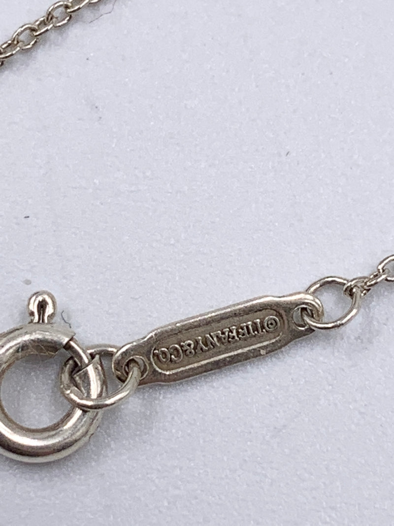 Sold-Tiffany & Co 925 Silver Circle Pendant with Necklace