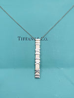 Sold-Tiffany & Co 925 Silver Atlas Collection Bar with Necklace