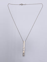 Sold-Tiffany & Co 925 Silver Atlas Collection Bar with Necklace
