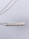 Sold-Tiffany & Co 925 Silver Atlas Collection Bar with Necklace