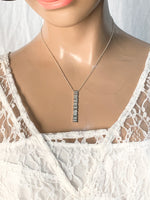 Sold-Tiffany & Co 925 Silver Atlas Collection Bar with Necklace